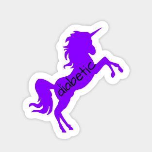 Diabetic-Purple Unicorn Sticker